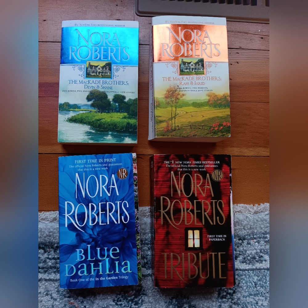 4 Nora Robert's paperback novel bundle lot